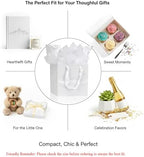 Aosric White Square Gift Bags with Tissue Paper, 24 Pack 8x8x8 Inch - Image 3