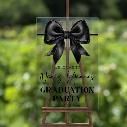 Personalized Graduation Yard Sign Class of 2026 Custom Graduation Welcome Sign with Name for Party Outdoor Lawn Decor, Clear Acrylic or Frosted Option, Waterproof Durable Display for Garden Entrance - Image 5