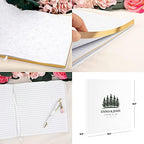Andaz Press Personalized Wedding Guestbook with Gold Accents, Pine Trees White Guest Sign in Guest Registry 120 Pages 8.5 X 8.5 Memories Book for DIY, Scrapbook, Photo Album - Image 5