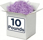 BOX USA Lavender Crinkle Paper Filler (10lb) - Shredded Paper for Basket Stuffing, Shipping, Packaging, Confetti, Crafts & Holidays - Crinkle Cut by BOXUSA
