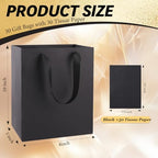 Addblu 30 Pack Black Gift Bags with Handles - Image 2