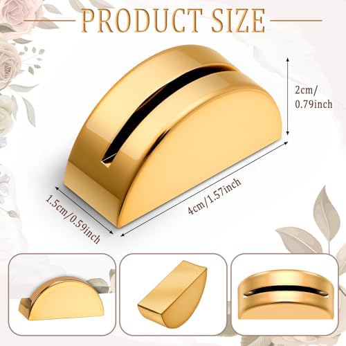 Vicenpal 20 Pcs Table Number Holders Acrylic Stands,Semicircular,Gold - Image 3