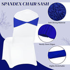 MDS Pack of 75 Spandex Chair Sashes Without Slider Buckles – Royal Blue - Image 3