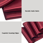 Burgundy Satin Chair Sashes Bows for Chair,7x108inchs,50pcs - Image 3