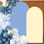 Blue & Cream Chiara Arch Backdrop Stand Covers (7.2FT, 6FT) - Image 4
