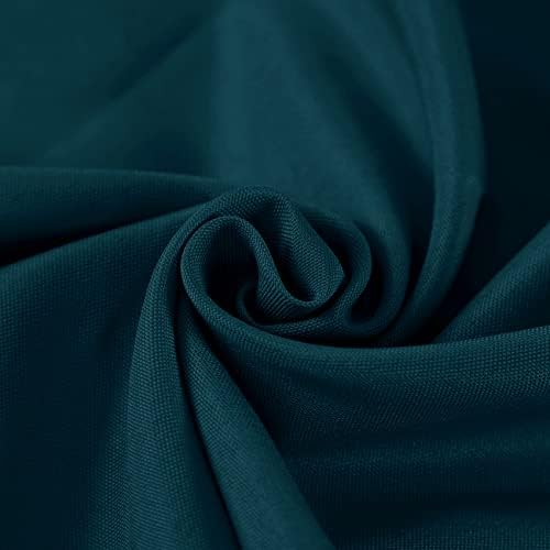 Fokitut 2 Pack Waterproof Round Tablecloth, 120 Inch, Stain Resistant and Wrinkle Polyester Table Cloth, Fabric Table Cover for Kitchen Dining, Wedding, Party, Holiday Dinner-Peacock Blue - Image 4