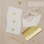 100 Floral Thank You Cards With Envelopes & Stickers - Pretty Wildflower & Gold Foil Assorted Greeting Notes pack for Wedding, Baby & Bridal Shower - Cute 4x6 Large Blank Flower Bulk Box Set - Image 4