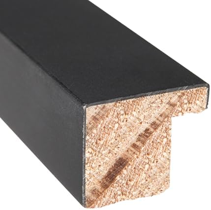 CountryArtHouse Signature Keepsake Frame - Circle Mat Window - Black Wood Genuine Hardwood 20x20 5x5 Photo - Black Border Mat - Complete Keepsake Signing Kit - Image 3