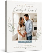 TWING Custom Baby Shower Welcome Sign Photo Canvas Wall Decor, 12 x 16 in by TwingRepublic