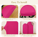 Hot Pink Arch Cover 2 Set-7.2FT, 6FT Arch Backdrop Cover Spandex Fitted Wedding Arch Stand Covers for Bridal Shower Baby Shower Birthday Party Ceremony Banquet Photo Background Decorations - Image 6