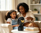 Black Cute Girl Statue with Gold Butterfly, 9 inch Resin Whimsical Sculpture for Nursery Living Room Decoration, Gift for Baby Shower Gender Reveals, Birthdays, Housewarmings, Mother’s Day - Image 3