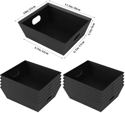 Gift Baskets Empty, 10 Pack Black Baskets for Gifts, Raffle Basket Kit - Image 4