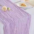 Fanami 6 Pack Cheesecloth Table Runner -10FT Lilac Boho Gauze Cheese Cloth Table Runner 120 Inches Long Rustic Sheer Fabric Centerpieces for Wedding Birthday Party Bridal Baby Shower Decorations by Fanami