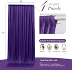 20 ft x 10 ft Wrinkle Free Purple Backdrop Curtain for Parties, 5ft x 10ft 4 Panels Polyester Purple Photo Backdrop Drapes for Wedding Birthday Party Baby Shower - Image 6