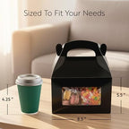 Restaurantware Black Paper Gable Box Take Out Container, 100 Pack - Image 2