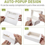 8x5x2 Auto-Popup Cookie Boxes with Window, White, 60 Pack - Image 6