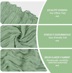 60 PCS Sage Green Chair Sashes Cheesecloth Sashes Rustic Chair Decorative Bows Designed ChairCover for Wedding Banquet Party Aisle Home Kitchen Decoration (16 x 70 inch) - Image 3