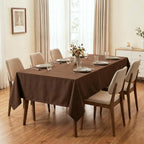 Thick Brown Tablecloth, Water & Wrinkle Resistant, 54x120 Inch - Image 7