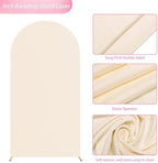 Wokceer 6.6FT Arch Backdrop Stand and Cover Set,Arch Stand with Beige Cover - Image 4