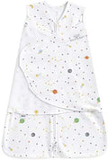 HALO 100% Cotton Sleepsack Swaddle, 3-Way Adjustable Wearable Blanket, TOG 1.5, Space, Newborn, 0-3 Months by HALO