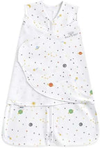 HALO 100% Cotton Sleepsack Swaddle, 3-Way Adjustable Wearable Blanket, TOG 1.5, Space, Newborn, 0-3 Months by HALO