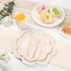 350 Pcs Ivory Paper Plates and Napkins Party Supplies, Serve for 50 Guests - Image 3