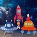 Leinuosen 3 Pcs Large Woodland Animal Cutouts Baby Shower Party, Spacecraft by Leinuosen