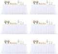 White Table Cloth 6 Foot Rectangle Spandex Table Covers 6ft Fitted Tulle Tablecloth Rectangular Desk Skirt Stretch Table Cloths Covers Party Banquet Birthday Baby Shower Wedding Table Cloth, 6 Pack by HBBMAGIC