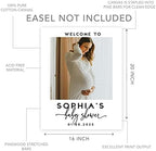 Andaz Press 16"x20" Personalized Canvas Baby Shower Welcome Sign, Custom Photo, Modern Gender Neutral Large Welcome Baby Shower Sign for Easel Stand, Baby Shower Decorations - Image 5