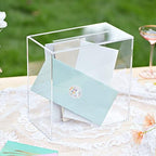 UNIQOOO Clear Acrylic Card Box w/Slot, Thick DIY Wedding Box Blank No Print, Large 10x10x5.5 in, for Reception Decoration Fundraiser Money Box Election Ballot Graduation Keepsake Party Favor - Image 2