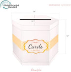 ROSEGLD White Card Box, Card Receiving Box with Ribbon 14x12x12 Inches - Image 6
