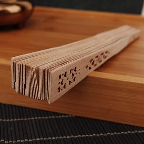 Sunflower Sandalwood Hand Fans Set of 50 Folding Wedding Favors Gift - Image 4