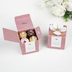 FEIYI 20 PCS Favor Boxes, Dusty Rose Candy Boxes 2.55x2.55x2.55 - Image 3