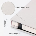 Vienrose Large Self Adhesive Photo Album with Window 11x10.6 60 Pages White - Image 3