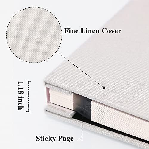 Vienrose Large Self Adhesive Photo Album with Window 11x10.6 60 Pages White - Image 3