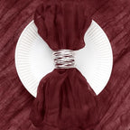DeZerlor Burgundy Washable Cheesecloth Napkins Set of 50 for Wedding Party - Image 2