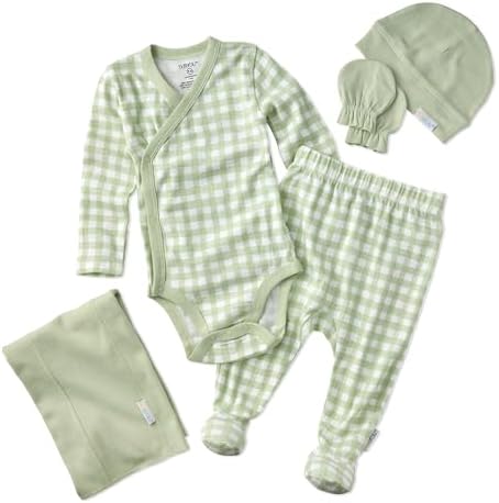 Butterblu Check Me Out 6-Piece Baby Layette Gift Set 100% Organic Cotton by Butterblu