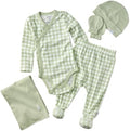 Butterblu Check Me Out 6-Piece Baby Layette Gift Set 100% Organic Cotton by Butterblu