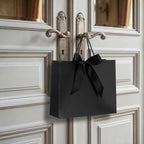 Silkfly 24 Pcs Paper Gift Bags with Handles & Bow Ribbon, Pure Black - Image 7