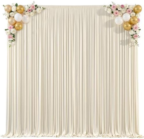 50x15ft Beige Backdrop Curtains for Parties Wedding Photo Wrinkle Free - Image 7