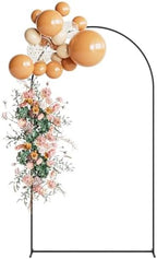 Wedding Arch, Metal Arch Backdrop Stand, Garden Arch, Black, 7.2FT by AEPOALUA