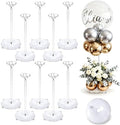 Aneco 12 Pieces Clear Acrylic Balloon Stand Set 15.7 Inches Height Balloon Centerpieces Stand with 12 Water Bags for Table Top Birthday Wedding Party Event Decoration (Balloons Not Included) by Aneco