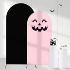 Halloween Ghost Arch Backdrop Covers Set of 2, Pink Black Boo Stretchy Arch Backdrop Stand Covers, Photography Background Arch Stand Covers for Baby Shower Birthday Wedding Party Decor by Cheerupp