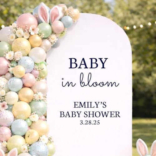 Baby in Bloom Shower Decal Custom Mirror Welcome Sign - Image 3