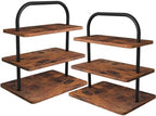 Cupcake Stand, 2 Pack Large 3 Tier Wood Cupcake Tower, Holds 50 Cupcakes by Unknown