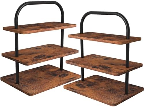 Cupcake Stand, 2 Pack Large 3 Tier Wood Cupcake Tower, Holds 50 Cupcakes by Unknown