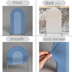 Ripples Arch Backdrop Cover Spandex Background for Baby Birthday Baby Shower Wedding Party Decoration (Blue Ripples,7.2x4ft) - Image 3