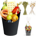 Disposable Charcuterie Cups 120 PCS with 200PCS Sticks and 120PCS Bags by WixiTool