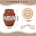 FYSUIMU 12 Sets Cielito Lindo Candles Mexican Terracotta Flower Clay Pottery Jar Candles with Paper Tags for Fiesta Cinco De Mayo Birthday Baby Shower Wedding Party Decoration - Image 2