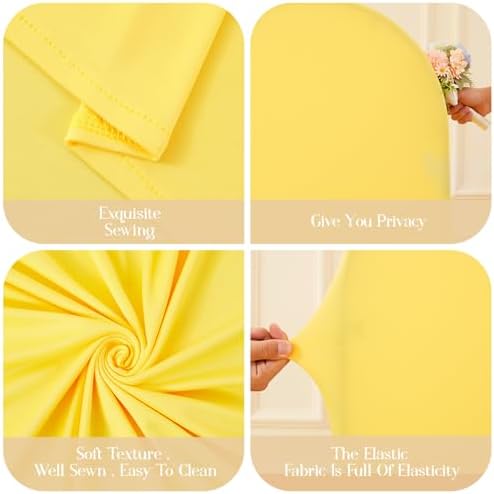 Rainbow Arch Backdrop Cover 6FT 5FT 4FT Stretchy Wedding Arch Covers Set of 3 Spandex Fitted Blue Yellow Red Fabric Backdrop Cover for Party Baby Shower Birthday Decoration - Image 5